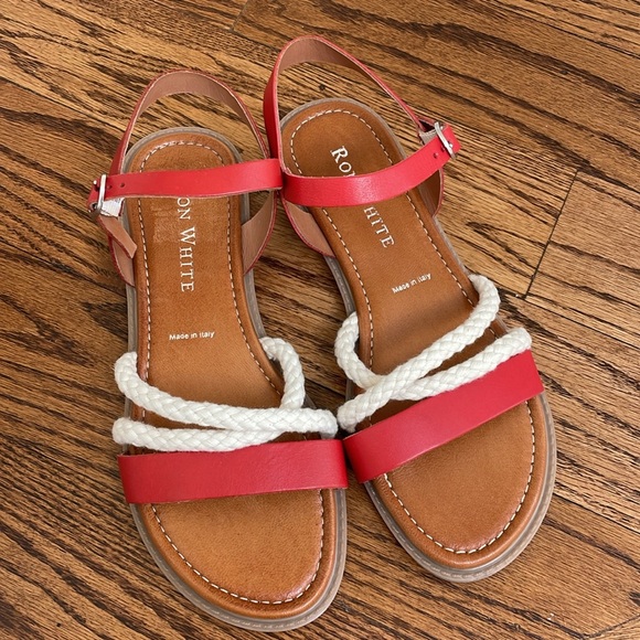 Ron White leather sandals with rope detail, Euro 37 or US 6.5-7 - Picture 3 of 3